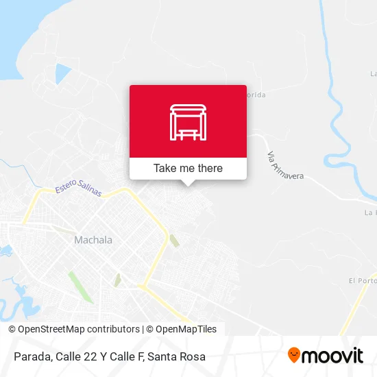 Mapa de Parada, Calle 22 Y Calle F