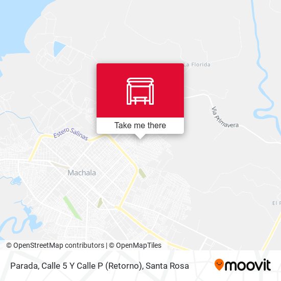 Mapa de Parada, Calle 5 Y Calle P (Retorno)