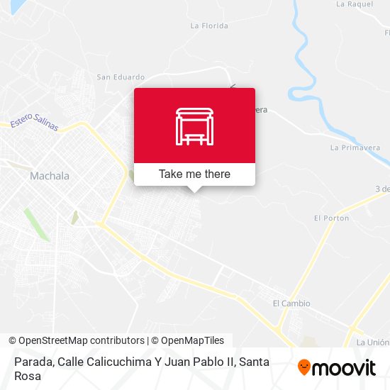 Mapa de Parada, Calle Calicuchima Y Juan Pablo II
