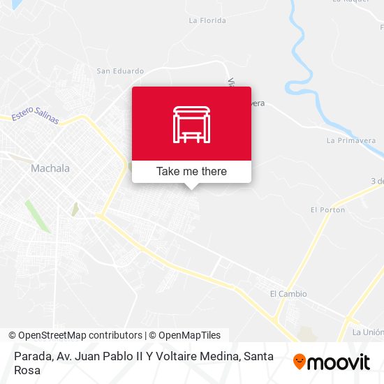 Parada, Av. Juan Pablo II Y Voltaire Medina map
