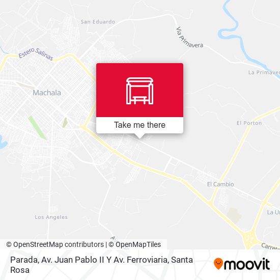 Mapa de Parada, Av. Juan Pablo II Y Av. Ferroviaria