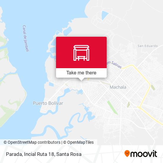 Mapa de Parada, Incial Ruta 18