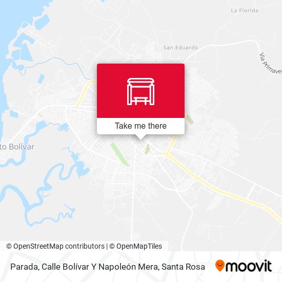 Mapa de Parada, Calle Bolívar Y Napoleón Mera