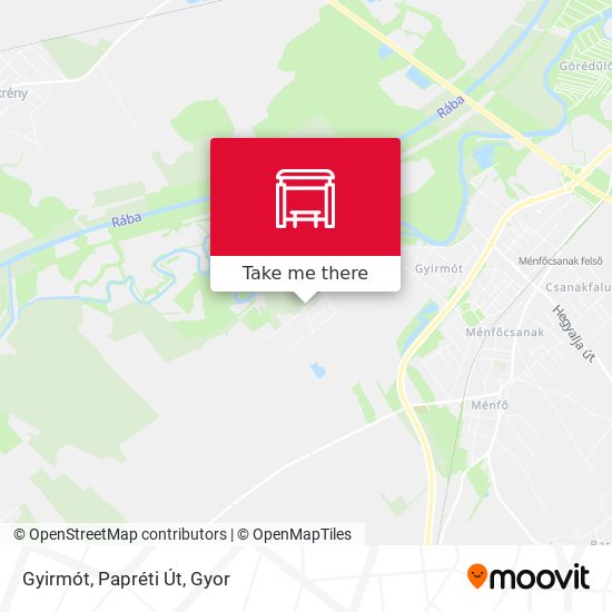 Gyirmót, Papréti Út map
