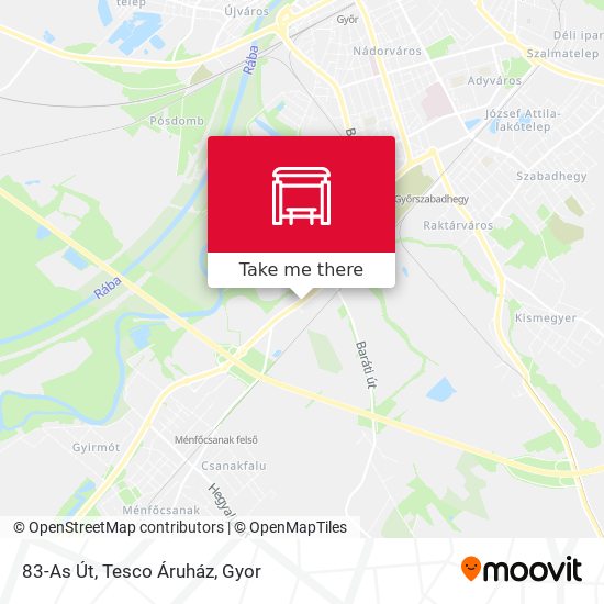 83-As Út, Tesco Áruház map