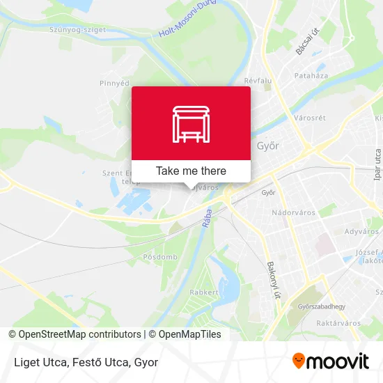 Liget Utca, Festő Utca map