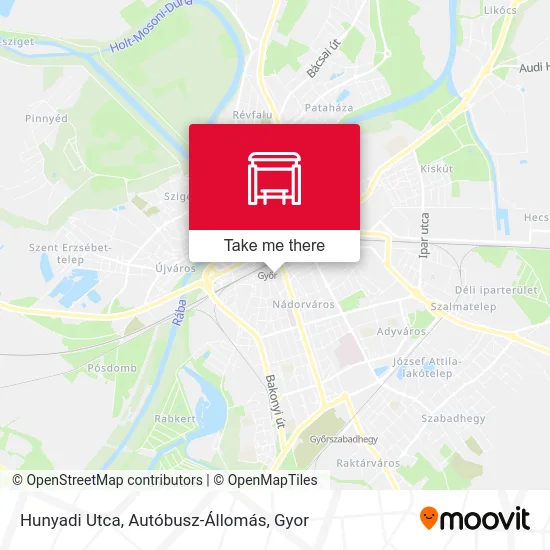 Hunyadi Utca, Autóbusz-Állomás map