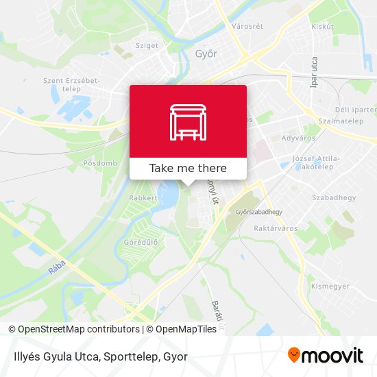 Illyés Gyula Utca, Sporttelep map