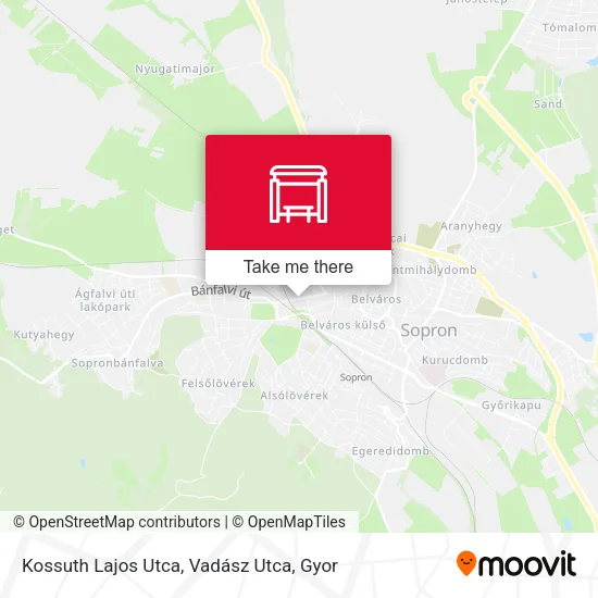 Kossuth Lajos Utca, Vadász Utca map