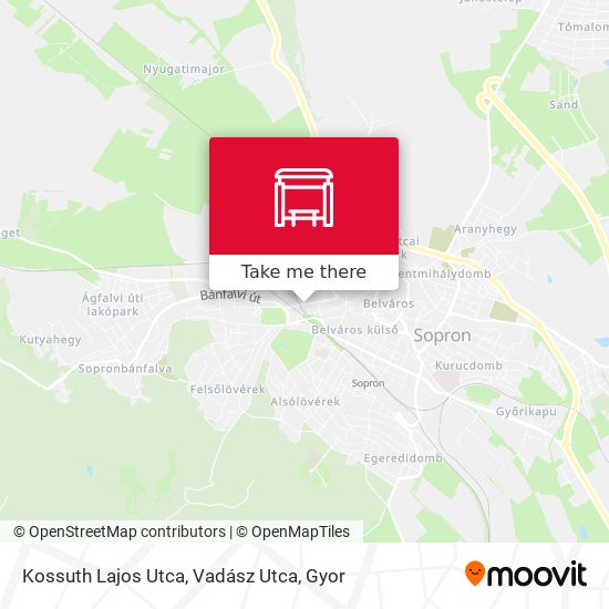 Kossuth Lajos Utca, Vadász Utca map