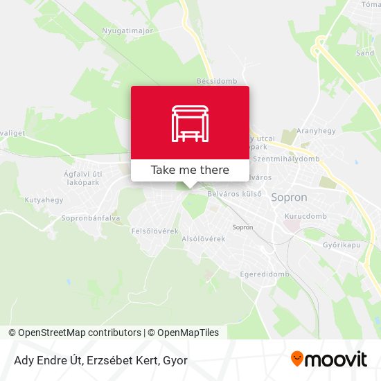 Ady Endre Út, Erzsébet Kert map