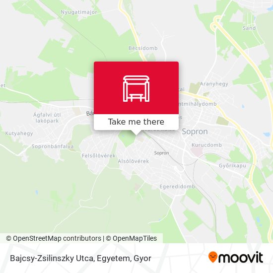Bajcsy-Zsilinszky Utca, Egyetem map
