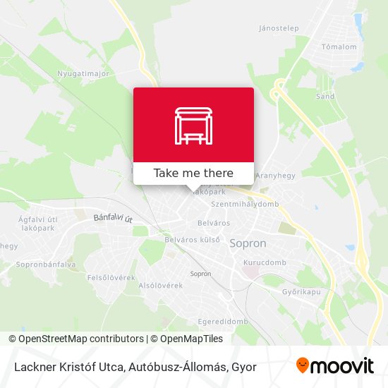 Lackner Kristóf Utca, Autóbusz-Állomás map