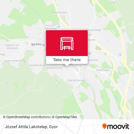 József Attila Lakótelep map