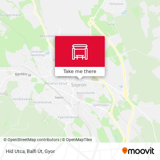 Híd Utca, Balfi Út map