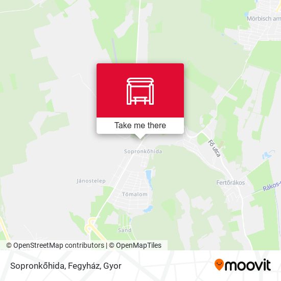 Sopronkőhida, Fegyház map