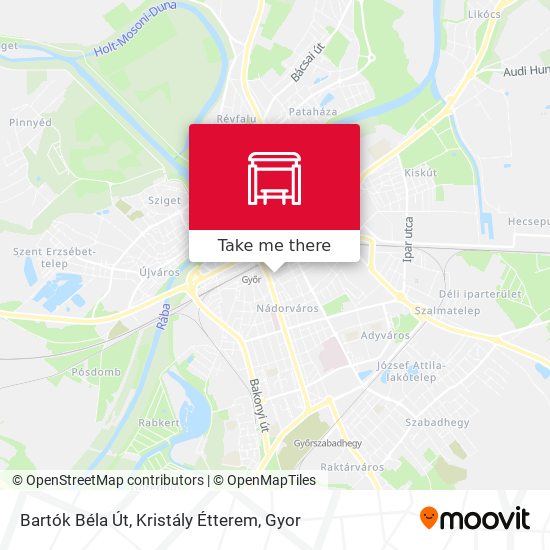 Bartók Béla Út, Kristály Étterem map