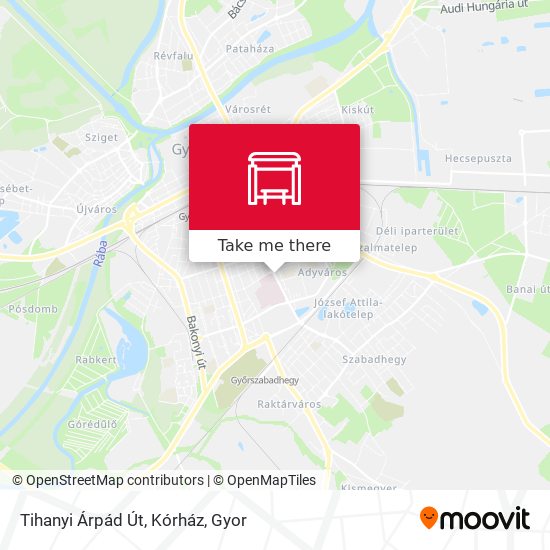 Tihanyi Árpád Út, Kórház map