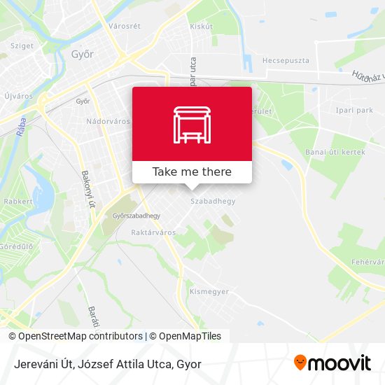Jereváni Út, József Attila Utca map