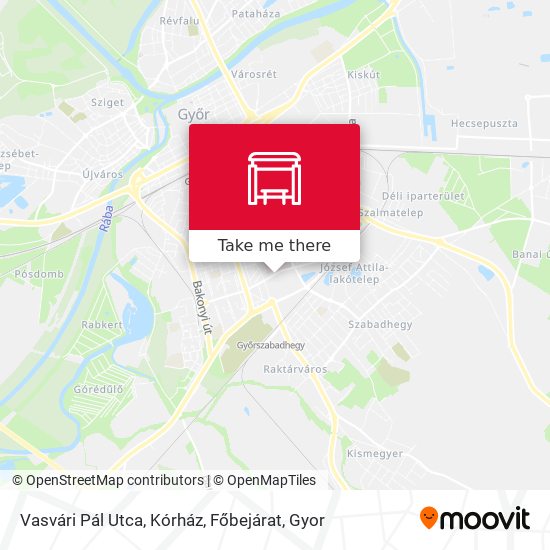 Vasvári Pál Utca, Kórház, Főbejárat map