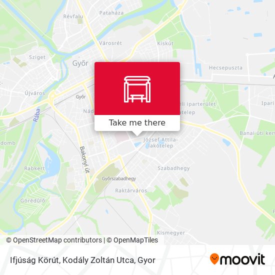 Ifjúság Körút, Kodály Zoltán Utca map