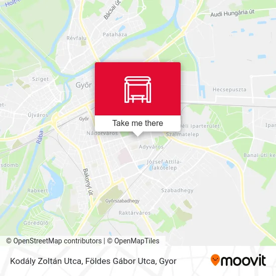 Kodály Zoltán Utca, Földes Gábor Utca map