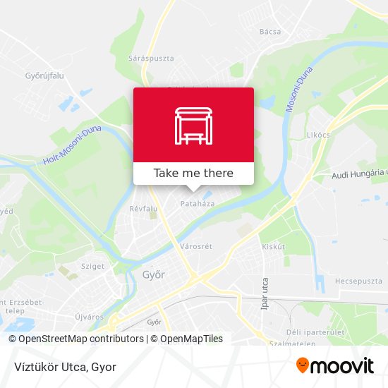 Víztükör Utca map