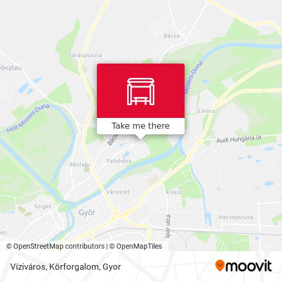 Víziváros, Körforgalom map