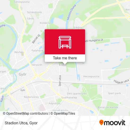 Stadion Utca map