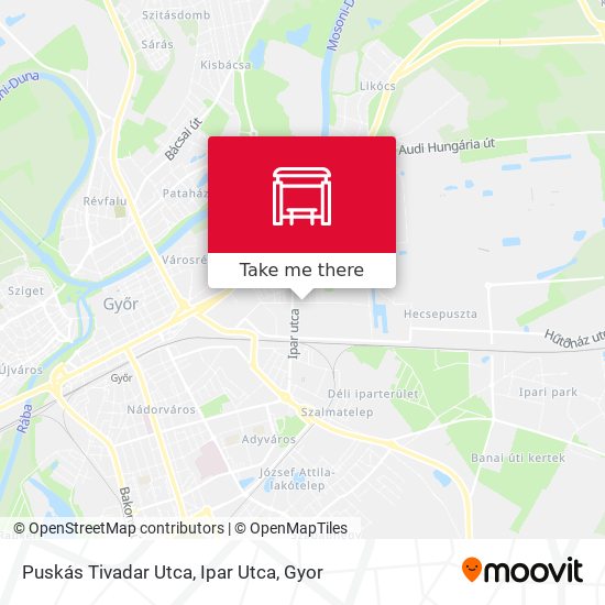 Puskás Tivadar Utca, Ipar Utca map