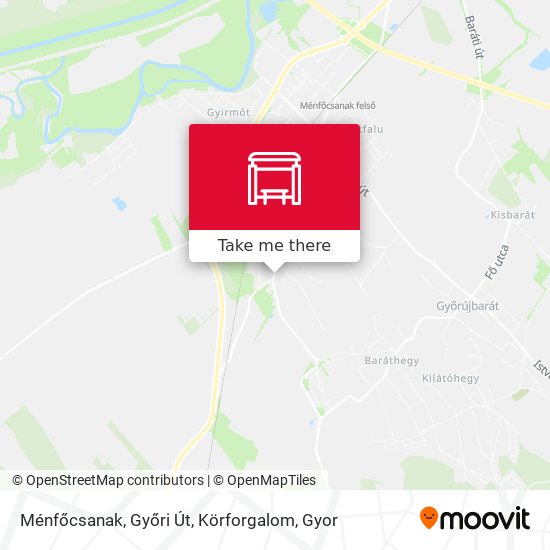 Ménfőcsanak, Győri Út, Körforgalom map