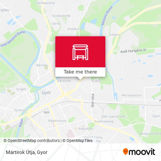 Mártírok Útja map