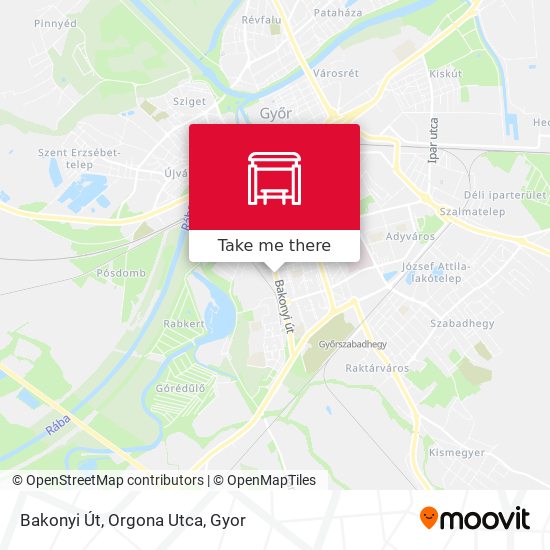 Bakonyi Út, Orgona Utca map