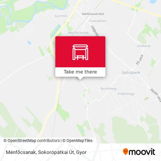 Ménfőcsanak, Sokorópátkai Út map