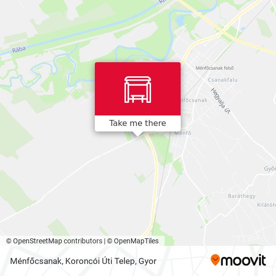 Ménfőcsanak, Koroncói Úti Telep map