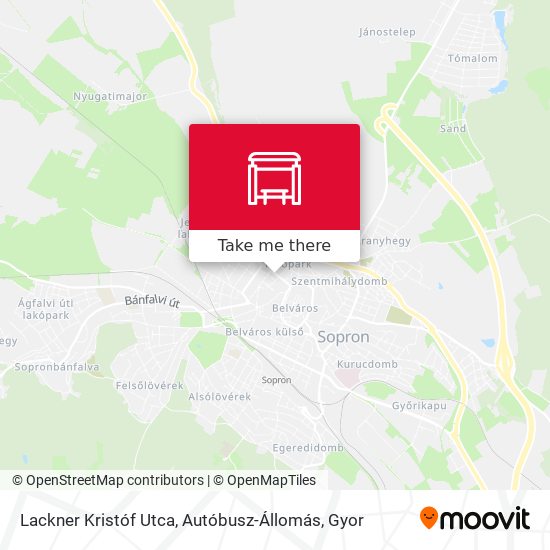 Lackner Kristóf Utca, Autóbusz-Állomás map