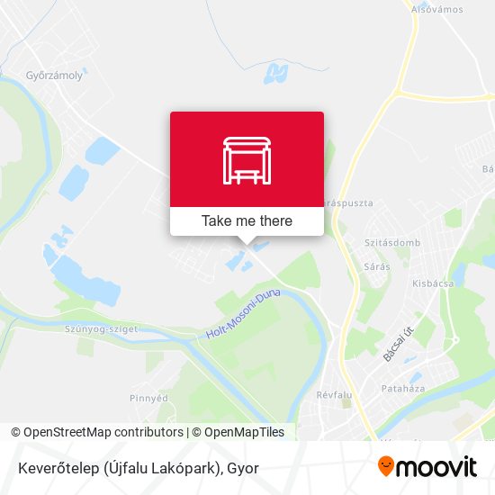 Keverőtelep (Újfalu Lakópark) map