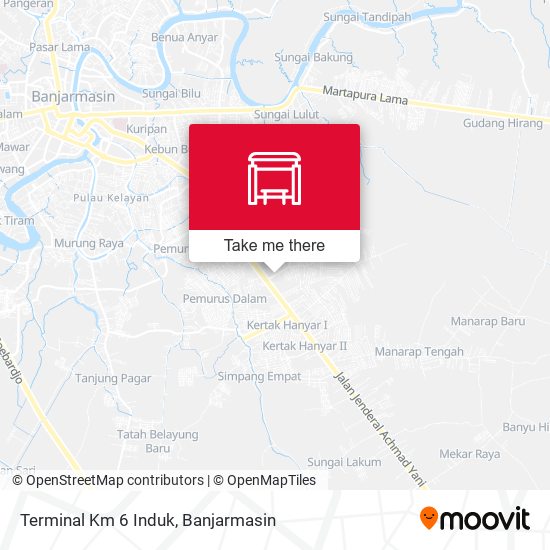 Terminal Km 6 Induk map