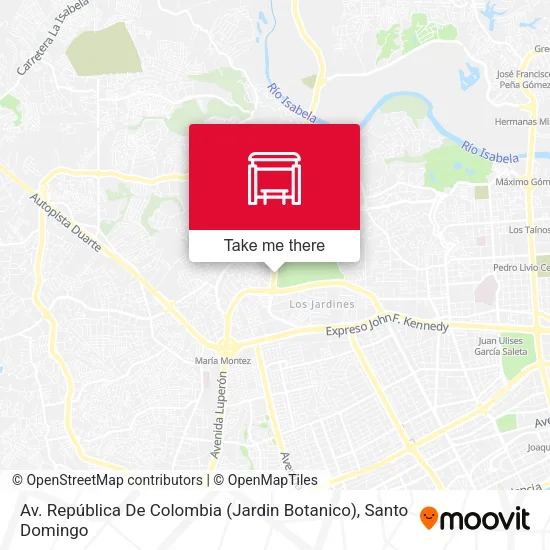 Mapa de Av. República De Colombia (Jardin Botanico)