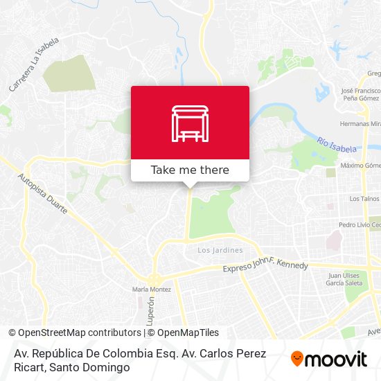 Av. República De Colombia Esq. Av. Carlos Perez Ricart map