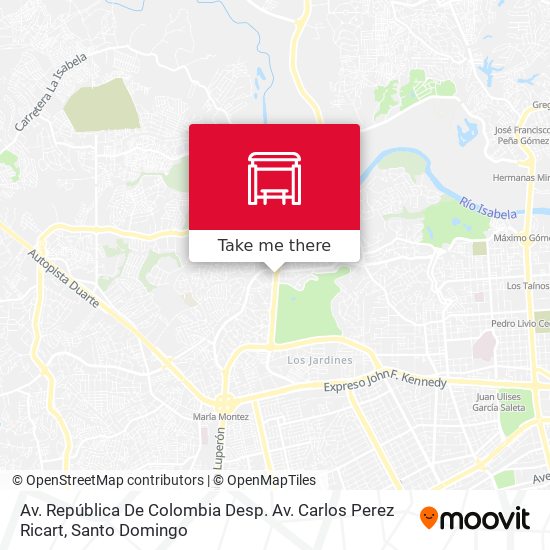 Av. República De Colombia Desp. Av. Carlos Perez Ricart map