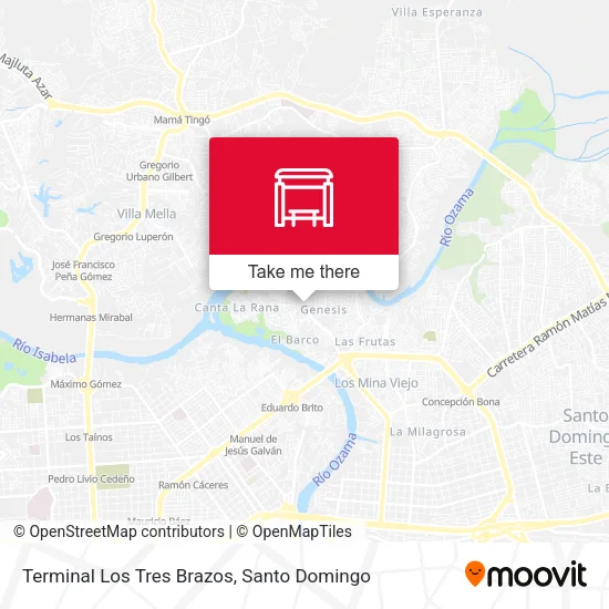 Terminal Los Tres Brazos map