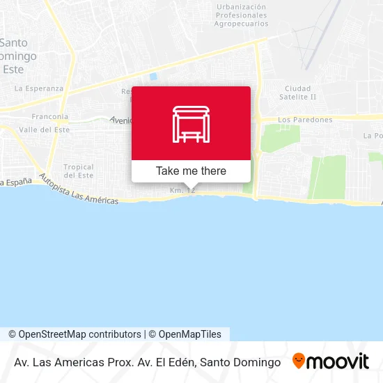 Mapa de Av. Las Americas Prox. Av. El Edén