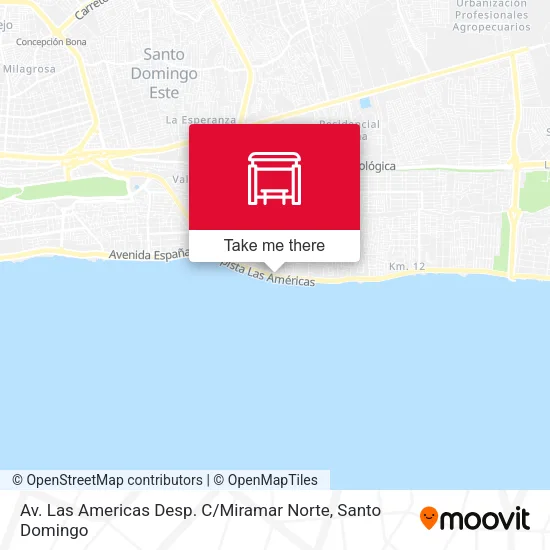 Mapa de Av. Las Americas Desp. C / Miramar Norte