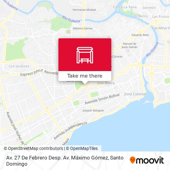 Av. 27 De Febrero Desp. Av. Máximo Gómez map