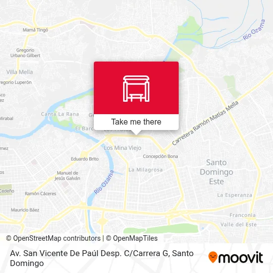 Mapa de Av. San Vicente De Paúl Desp. C / Carrera G