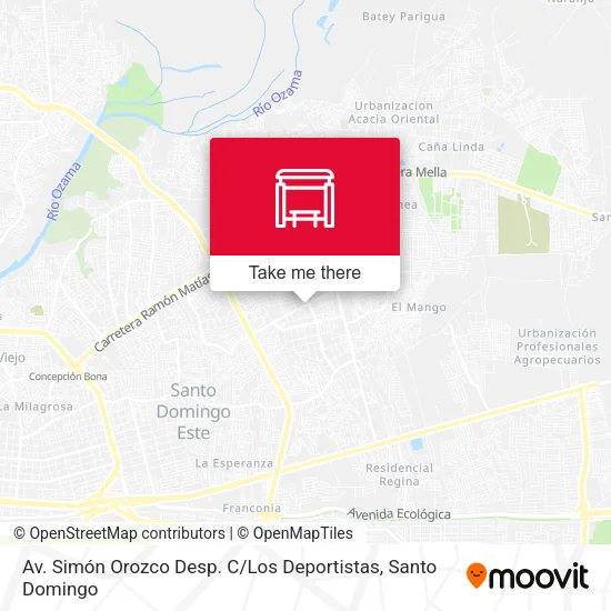 Mapa de Av. Simón Orozco Desp. C / Los Deportistas