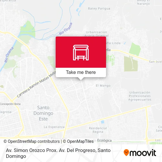 Mapa de Av. Simon Orozco Prox. Av. Del Progreso
