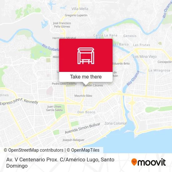 Mapa de Av. V Centenario Prox. C / Américo Lugo