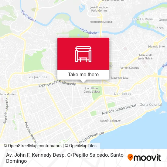 Av. John F. Kennedy Desp. C / Pepillo Salcedo map